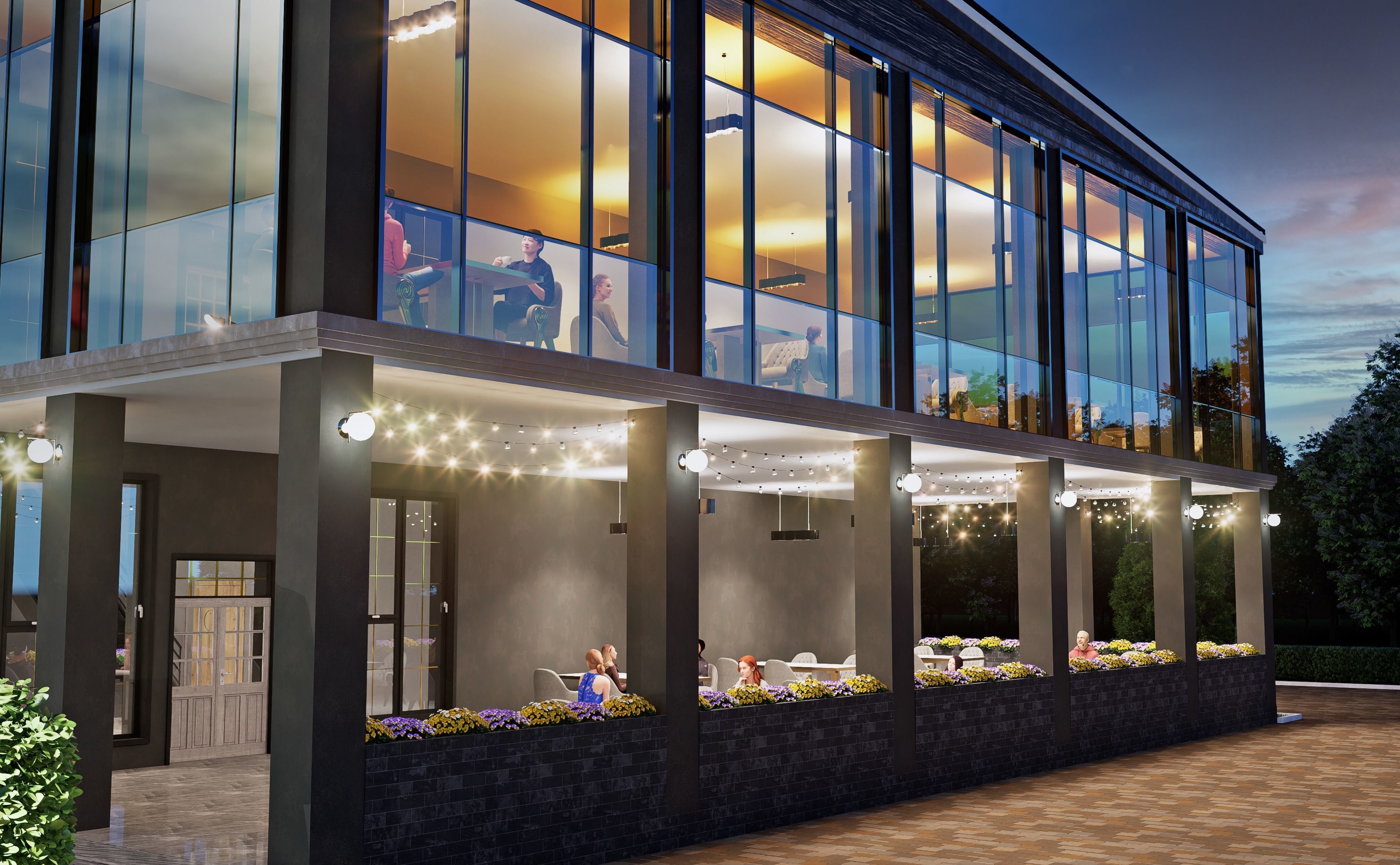 Restaurant 3D model_1