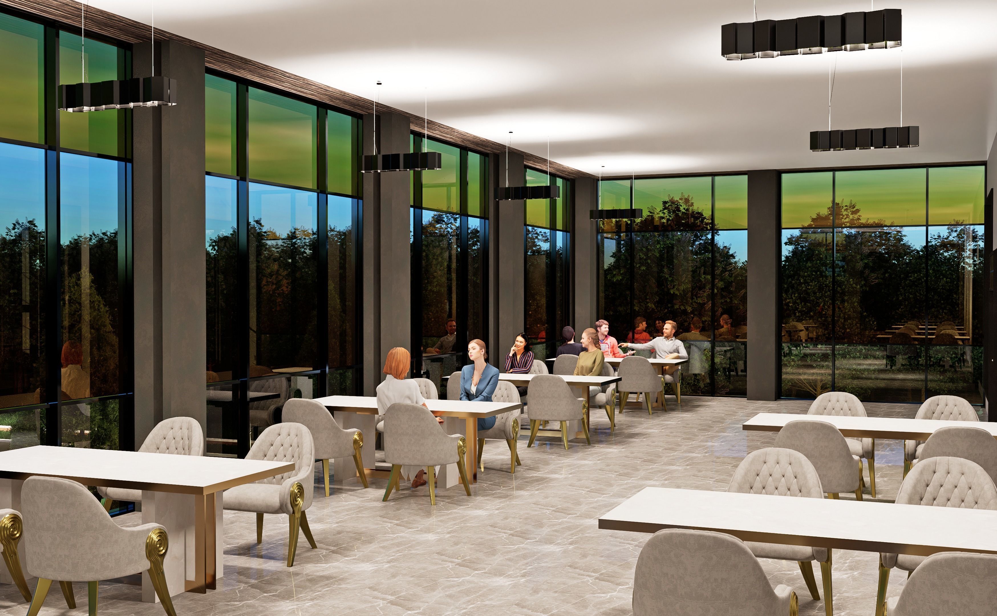 Restaurant 3D model_2