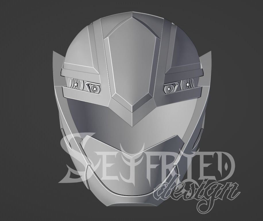 Mashin Sentai Kiramager Kira Red cosplay helmet STL file 3D print model_8