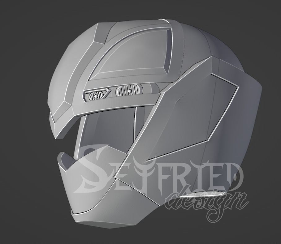 Mashin Sentai Kiramager Kira Red cosplay helmet STL file 3D print model_11