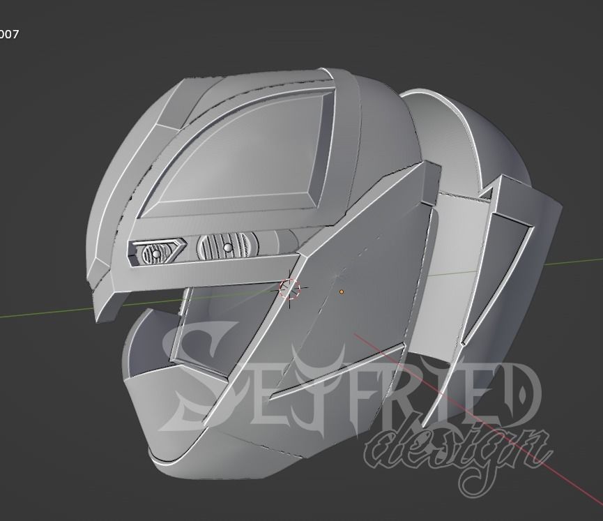 Mashin Sentai Kiramager Kira Red cosplay helmet STL file 3D print model_12