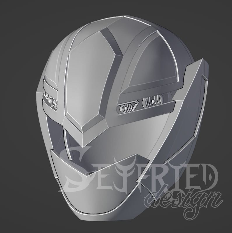 Mashin Sentai Kiramager Kira Red cosplay helmet STL file 3D print model_10