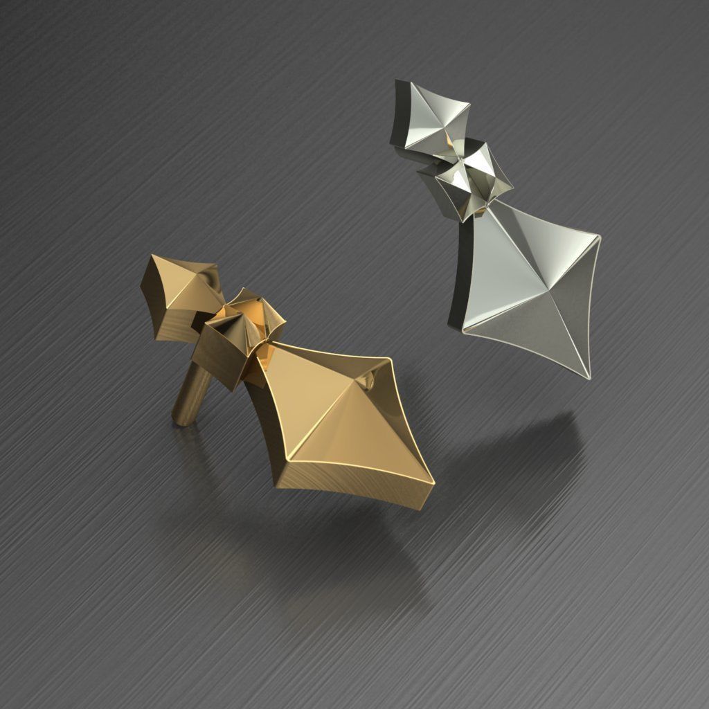 Piercing Diamond Setting 8 Pieces 3D print model 3D print model_6