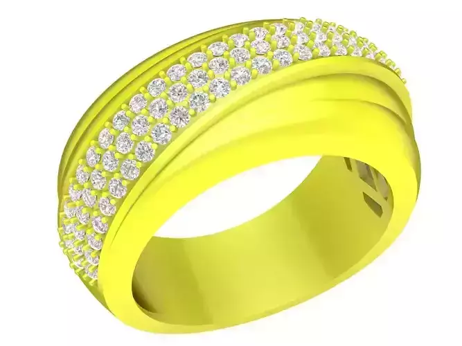 A4808 Diamond Fashion Women Band Ring