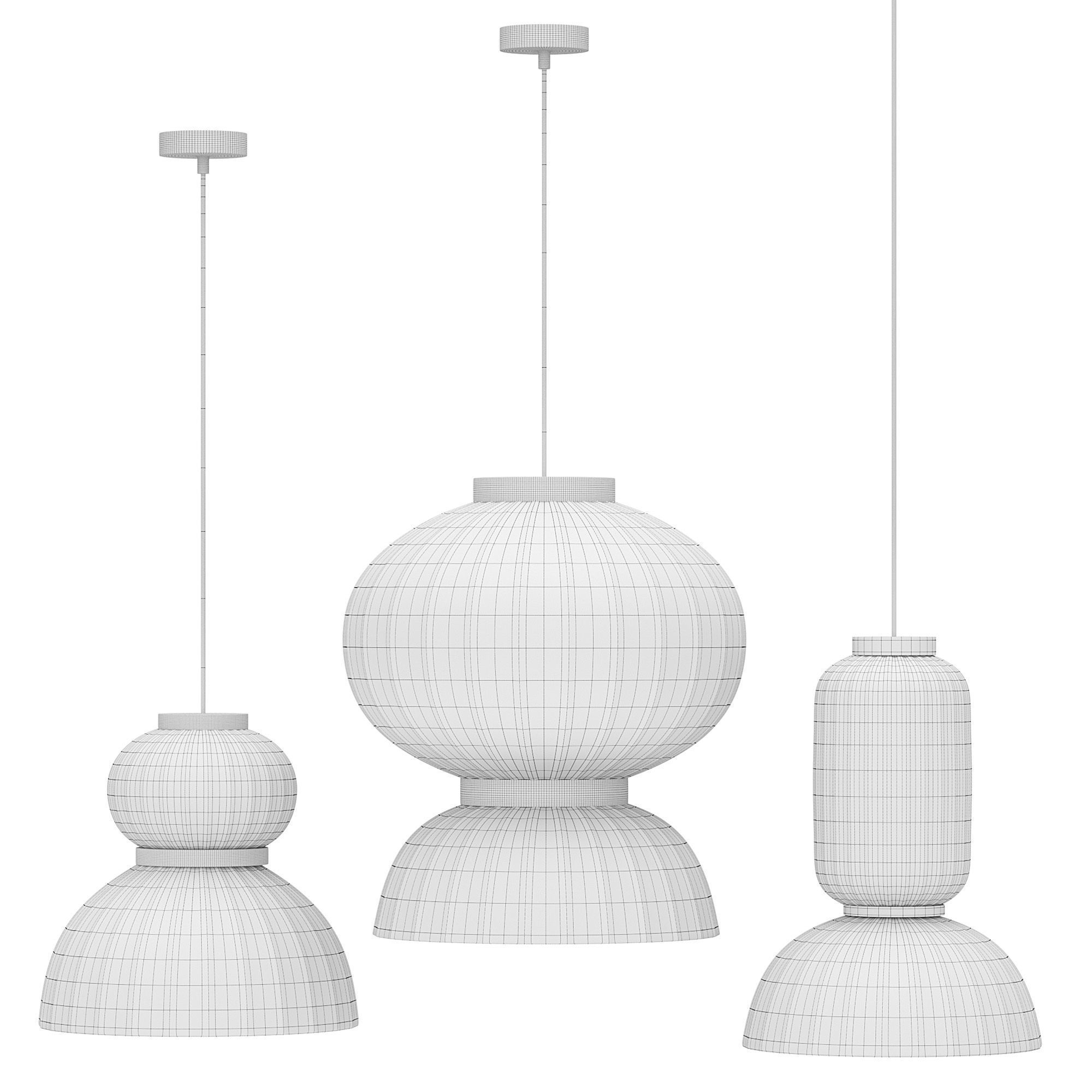 Renne Pendant Lights by Lightzey 3D model_5