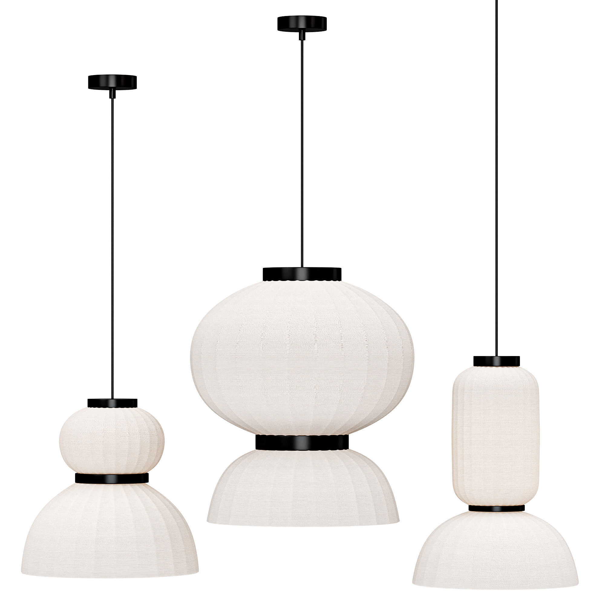 Renne Pendant Lights by Lightzey 3D model_2