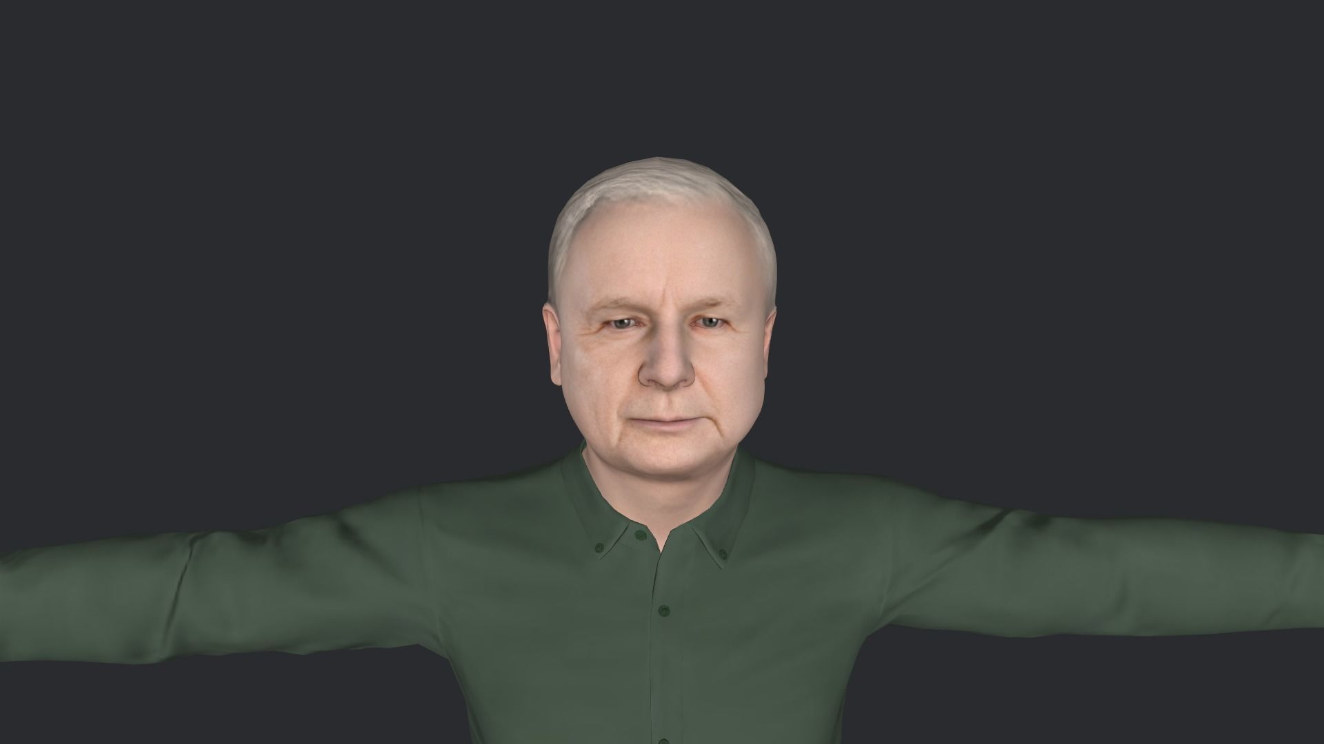 Jaroslaw Kaczynski Hyper Realistic Full Body Rigged Character 3D model_20