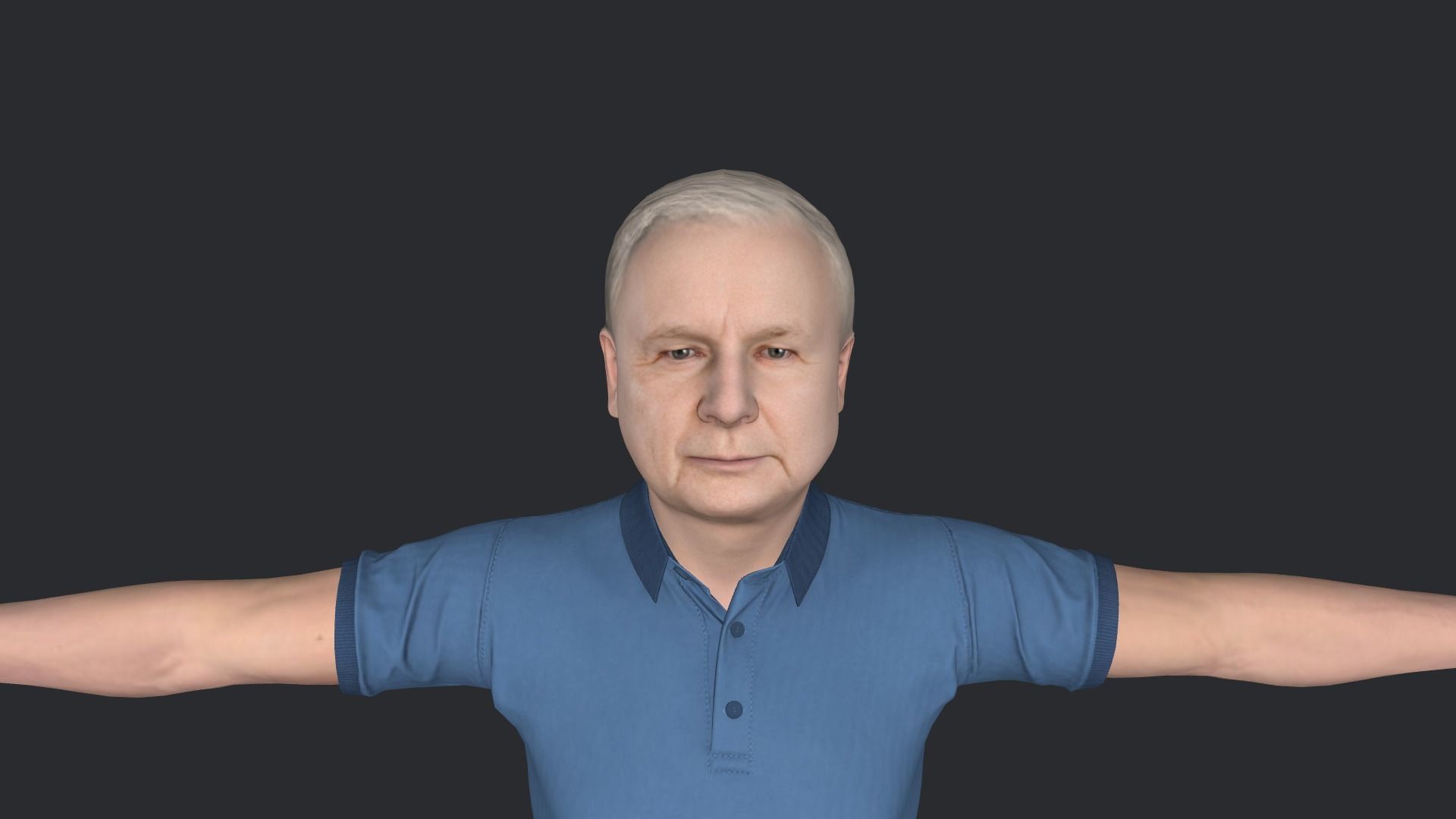Jaroslaw Kaczynski Hyper Realistic Full Body Rigged Character 3D model_12