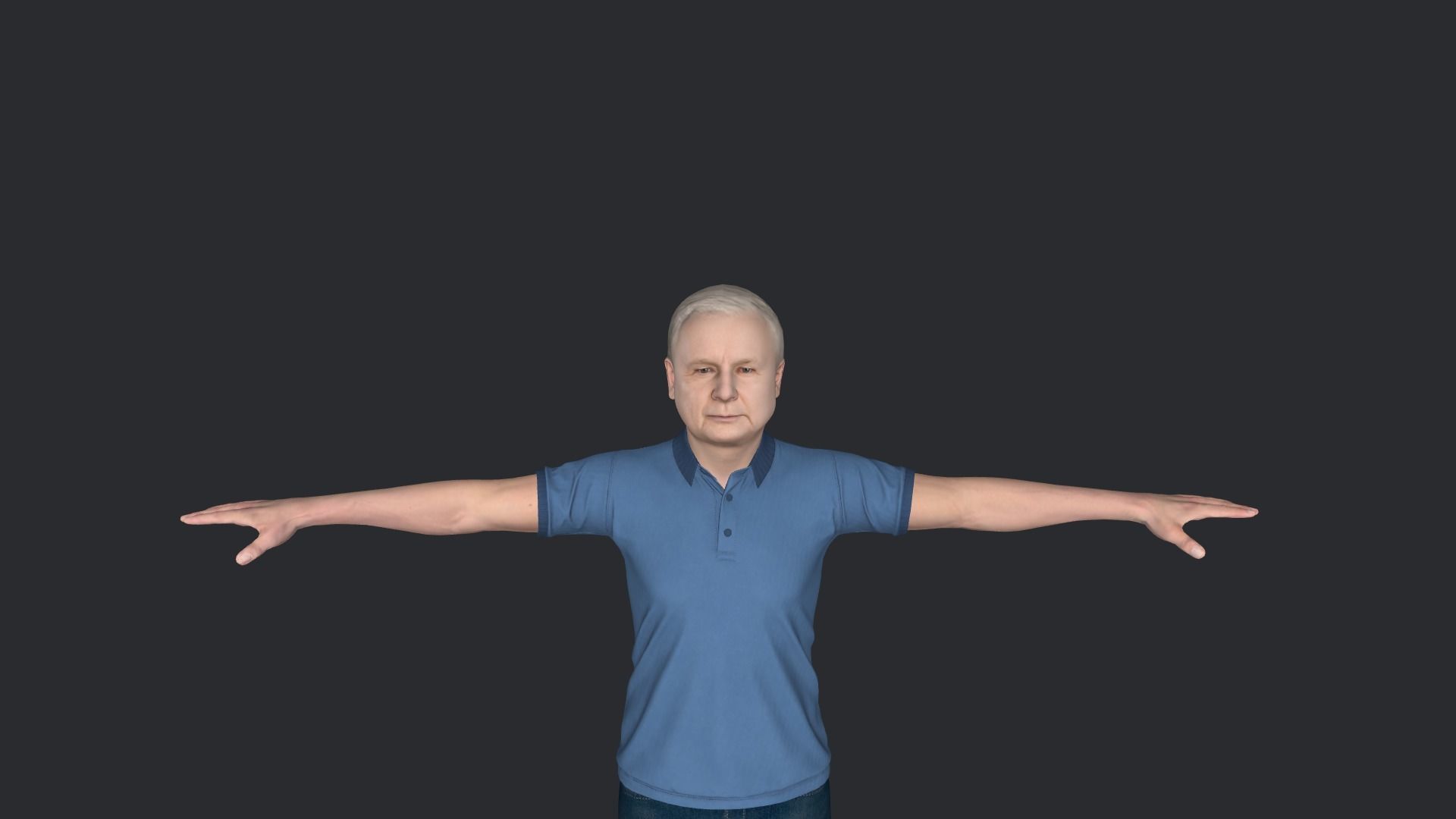 Jaroslaw Kaczynski Hyper Realistic Full Body Rigged Character 3D model_13