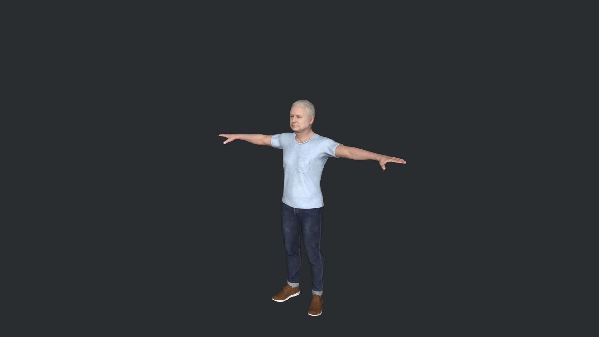 Jaroslaw Kaczynski Hyper Realistic Full Body Rigged Character 3D model_5