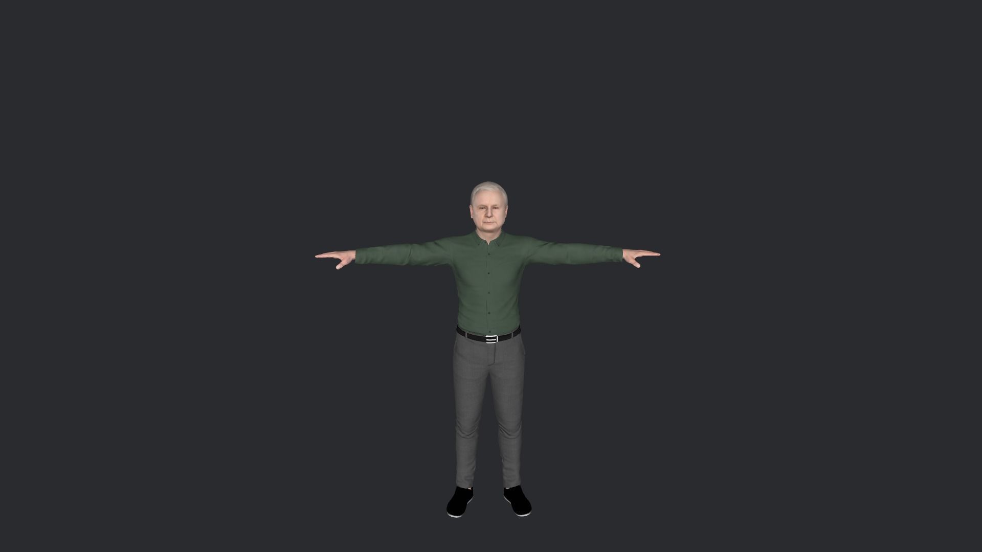 Jaroslaw Kaczynski Hyper Realistic Full Body Rigged Character 3D model_22