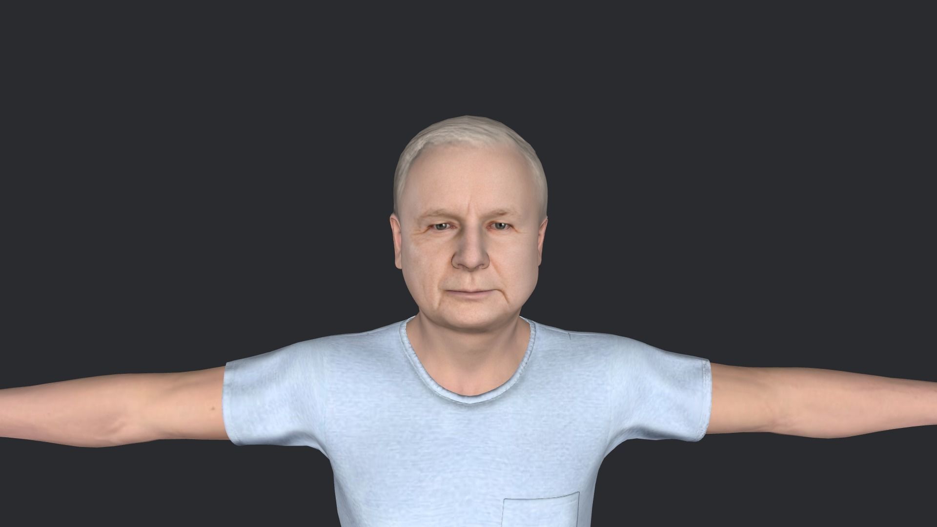 Jaroslaw Kaczynski Hyper Realistic Full Body Rigged Character 3D model_2