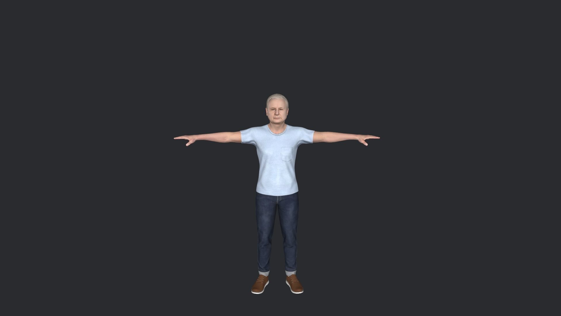Jaroslaw Kaczynski Hyper Realistic Full Body Rigged Character 3D model_4