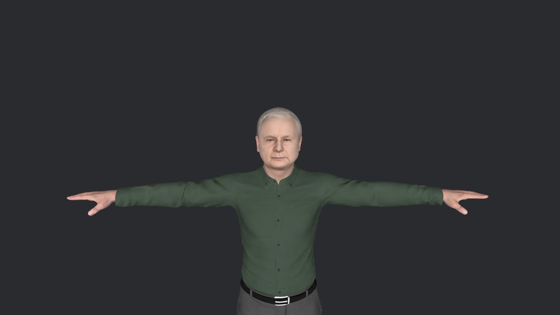 Jaroslaw Kaczynski Hyper Realistic Full Body Rigged Character 3D model_21