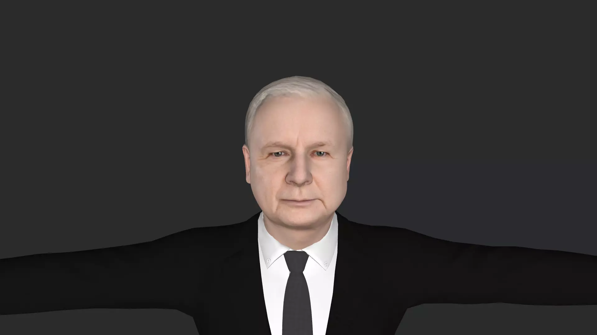 Jaroslaw Kaczynski Hyper Realistic Full Body Rigged Character 3D model_0