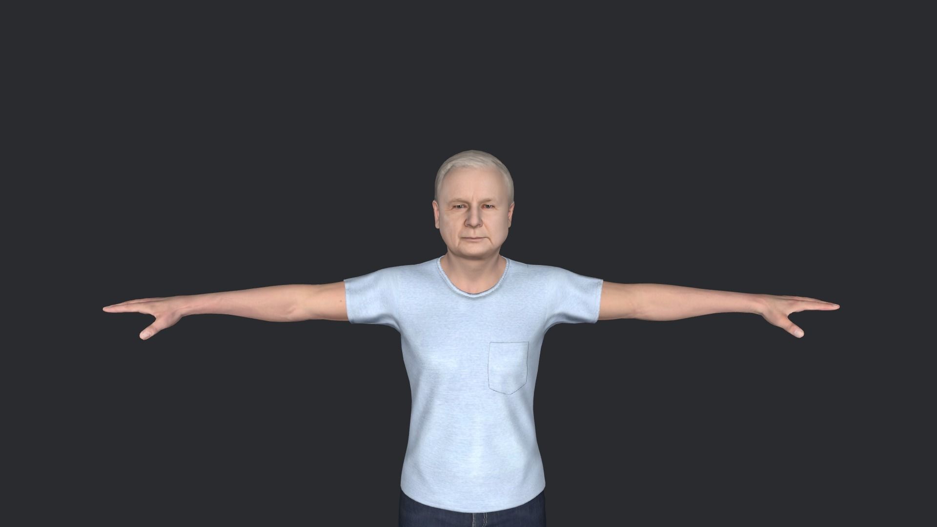 Jaroslaw Kaczynski Hyper Realistic Full Body Rigged Character 3D model_3