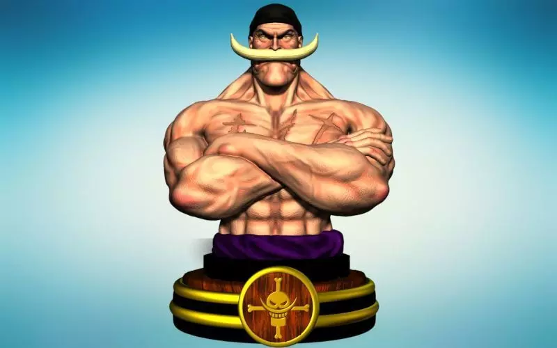 BARBABLANCA WHITE BEARD SHIROHIGE EDWARD NEWGATE BUST ONE PIECE  3D print model_0