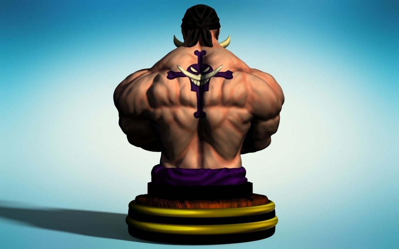 BARBABLANCA WHITE BEARD SHIROHIGE EDWARD NEWGATE BUST ONE PIECE  3D print model_4