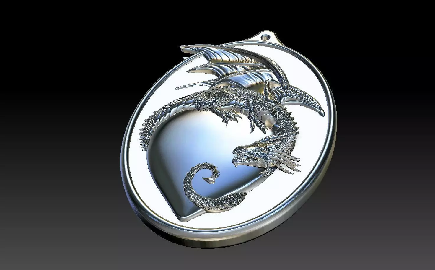 HM Dragon Heart Keychain 3D print model