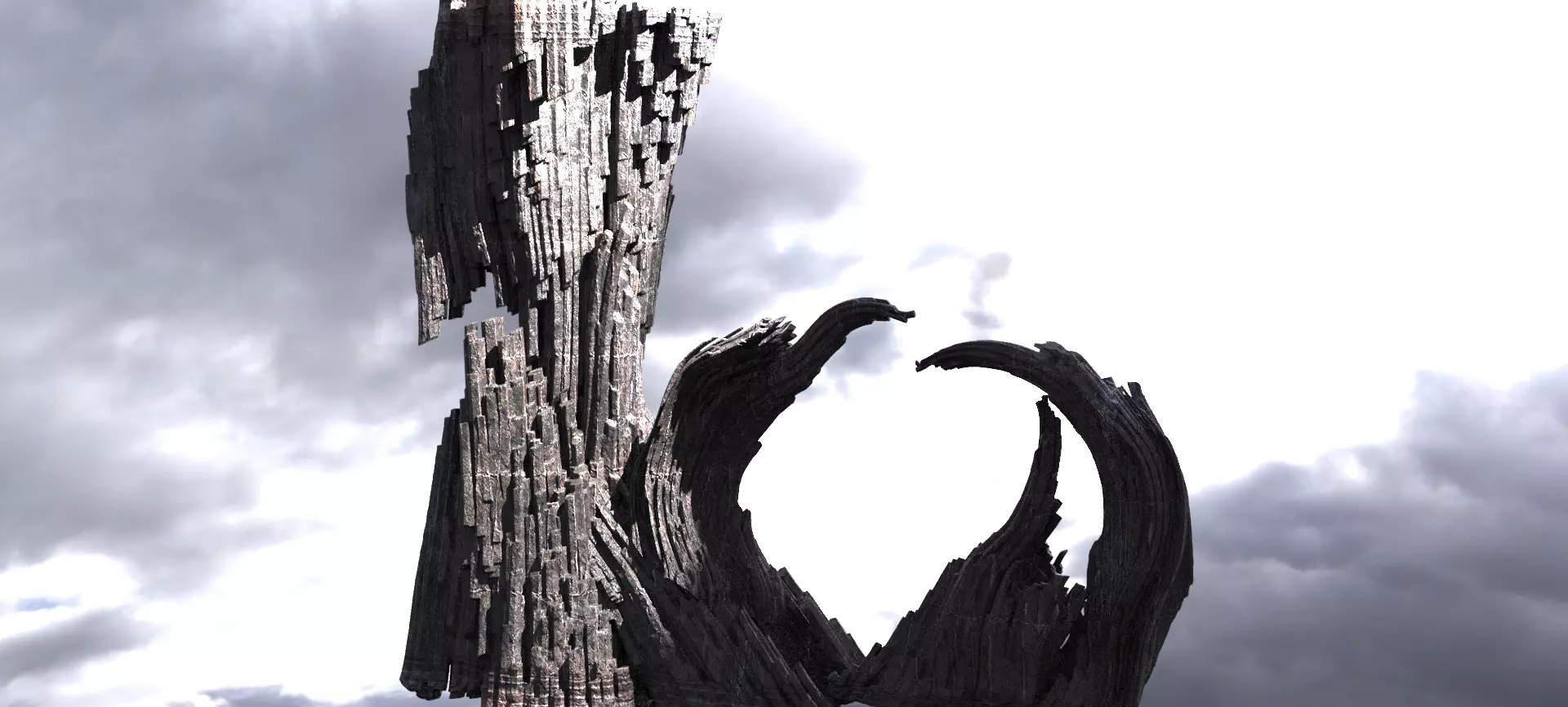 Brothers Grim inspired mountain 3 versions  3D model_0