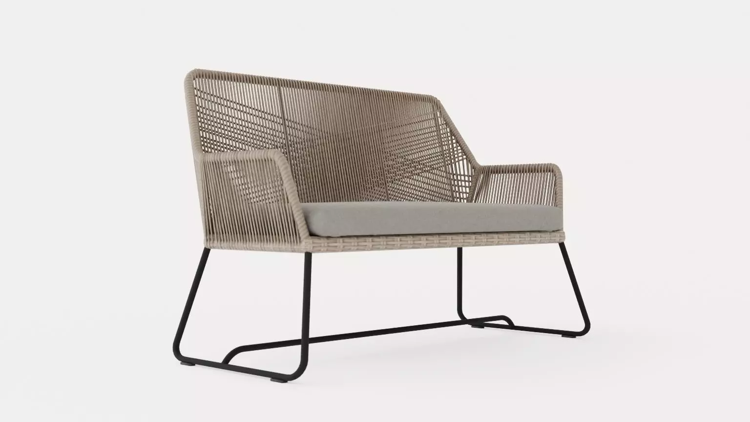 Midway 2 seater sofa Low-poly 3D model_0