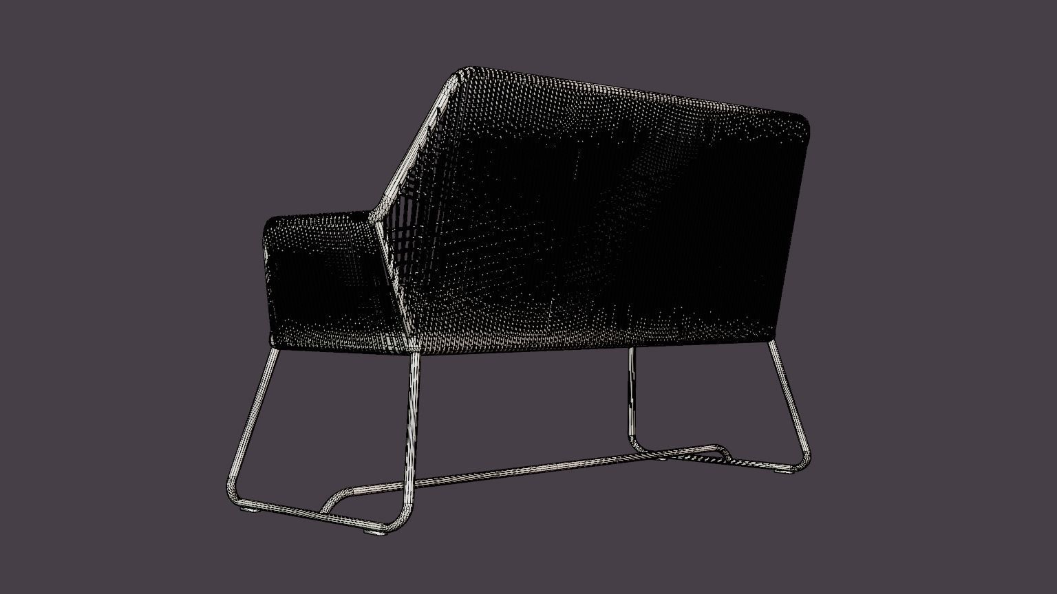 Midway 2 seater sofa Low-poly 3D model_6