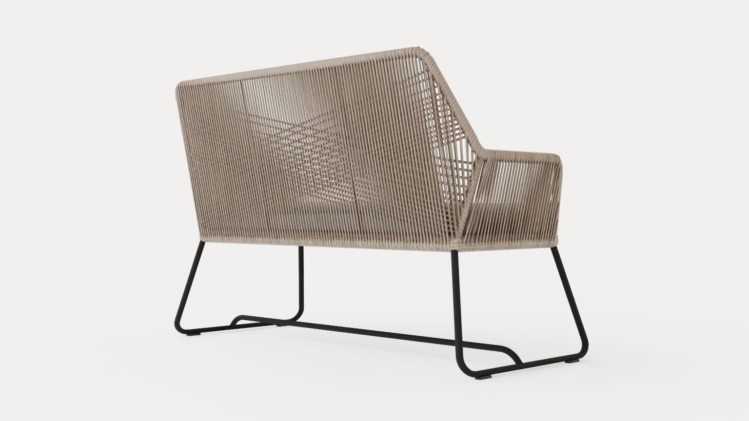 Midway 2 seater sofa Low-poly 3D model_3