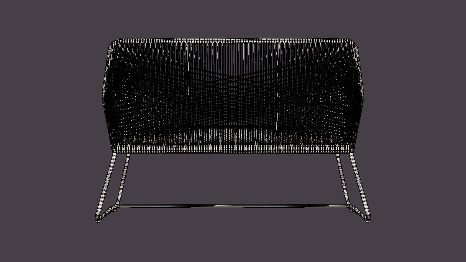 Midway 2 seater sofa Low-poly 3D model_5