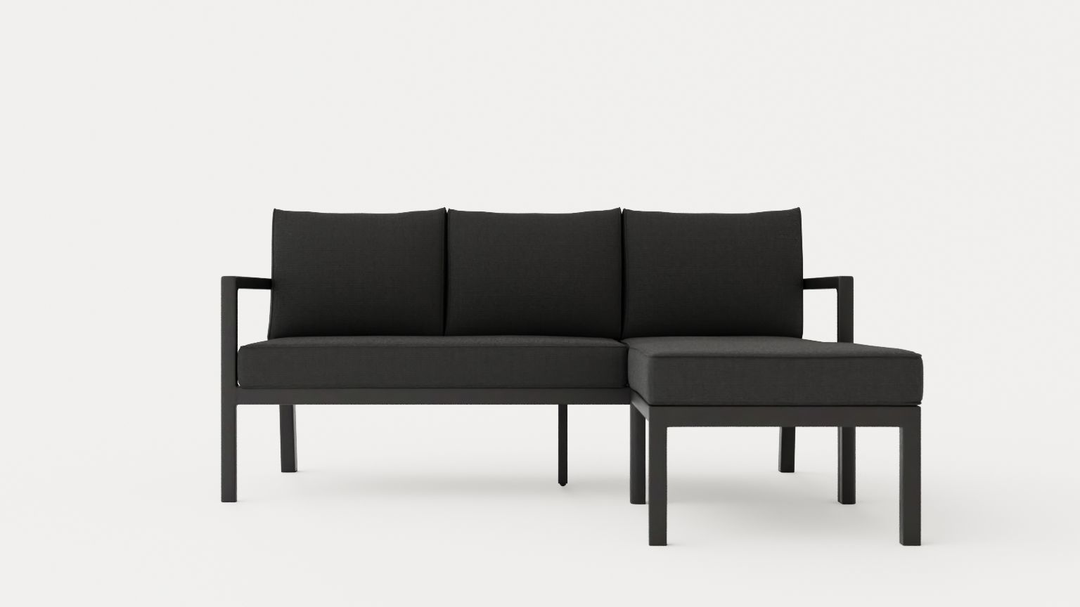 Delia divan set anthracite Low-poly 3D model_1