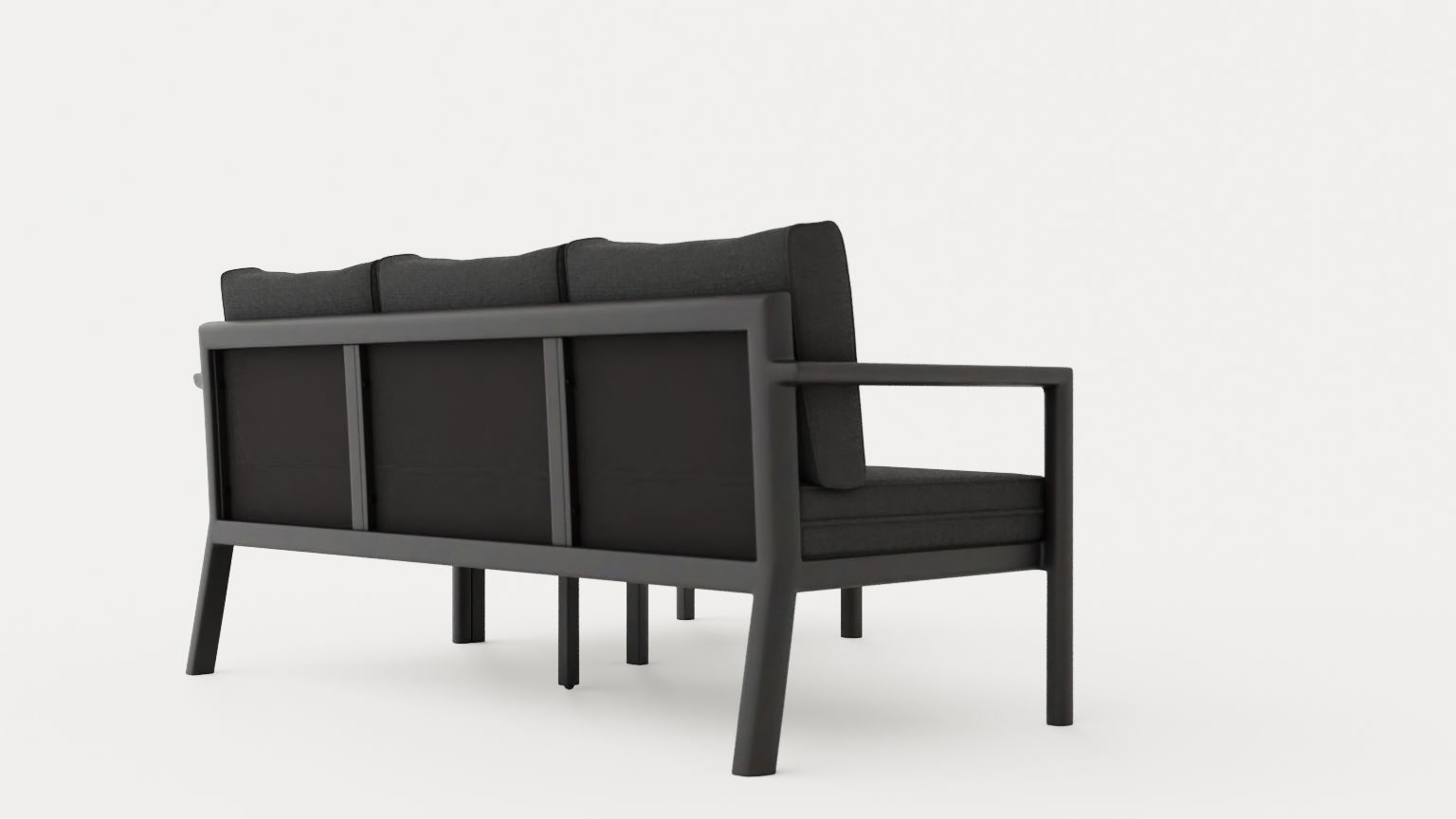 Delia divan set anthracite Low-poly 3D model_3