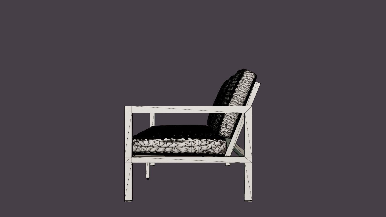 Belfort 3 seater sofa Low-poly 3D model_7