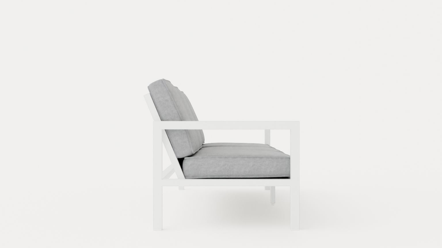 Belfort 3 seater sofa Low-poly 3D model_2