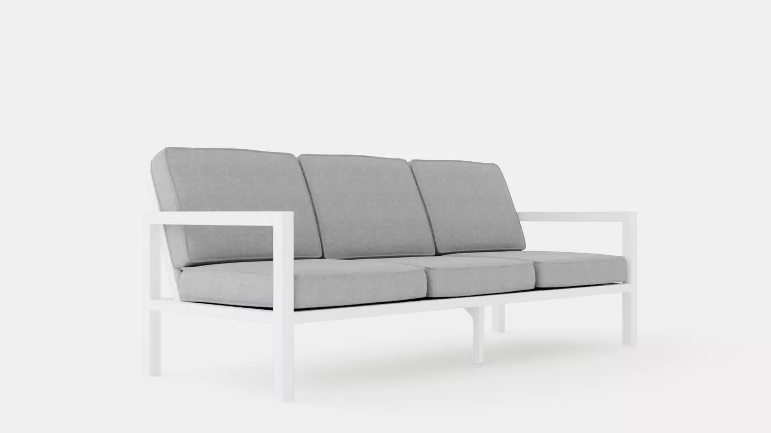 Belfort 3 seater sofa Low-poly 3D model_0
