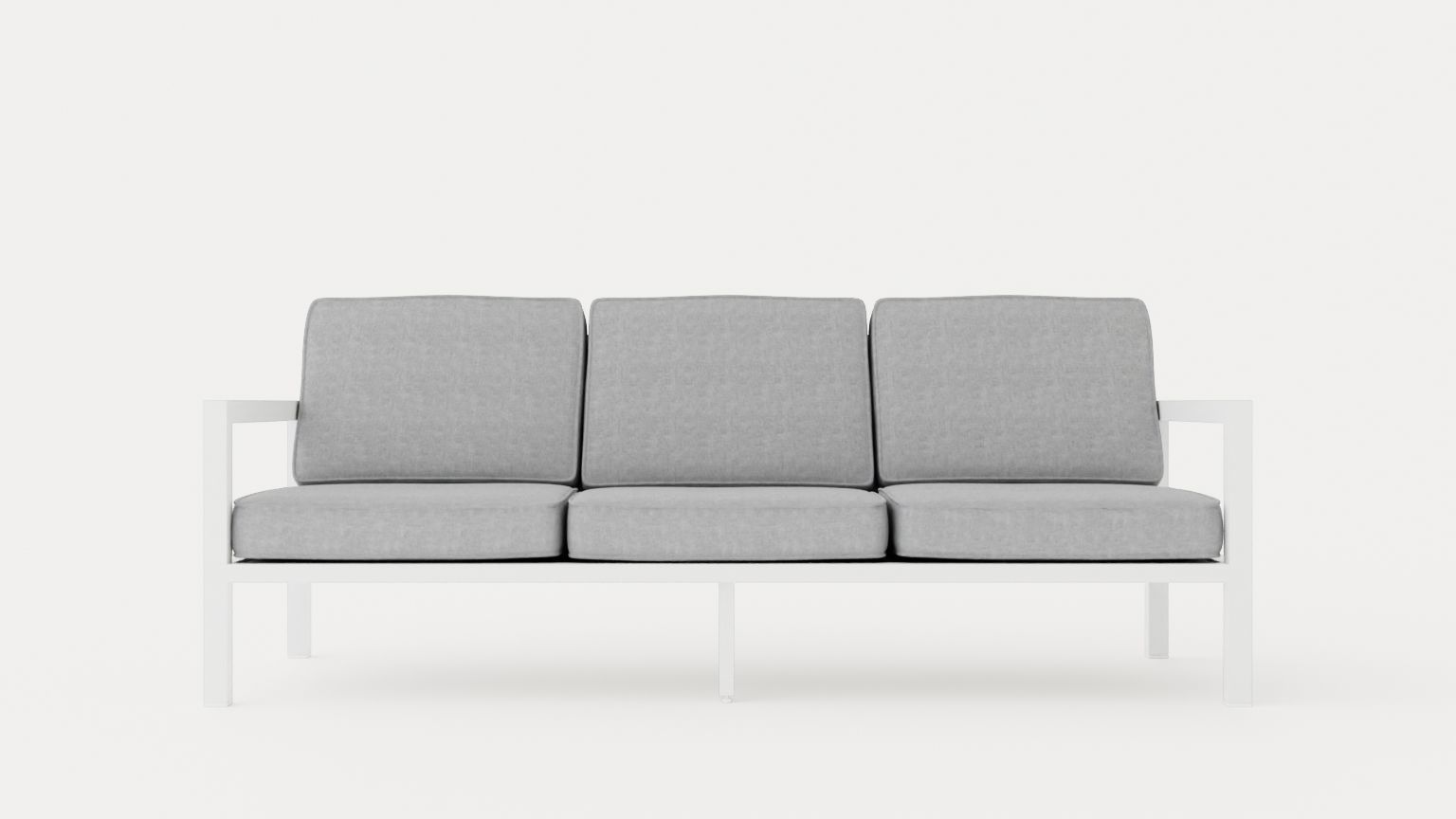 Belfort 3 seater sofa Low-poly 3D model_1