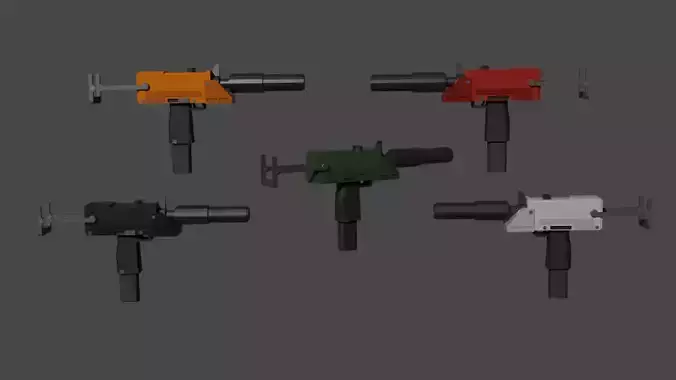 Warhammer 40k Autopistol Pattern Voss Mk 11 Low-poly 3D model