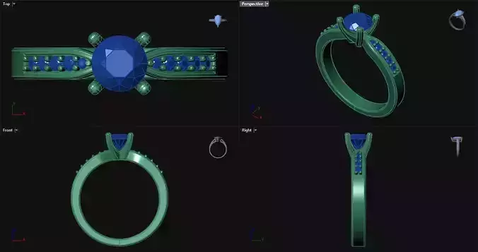 4 Prong Diamond Engagement Ring 