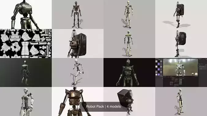 Robot Pack 3D Model Collection