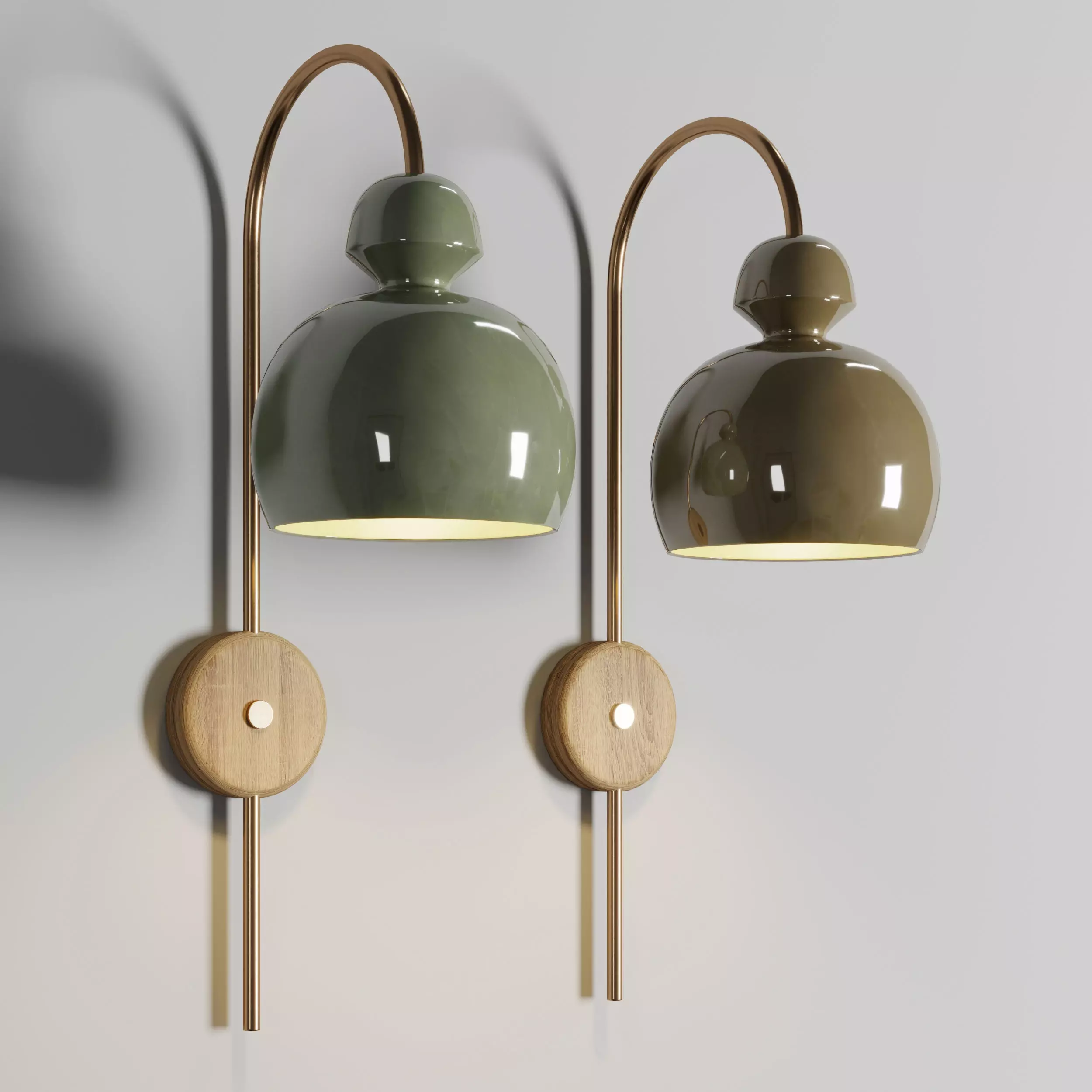 Mobo Ceramic Wall Lamps scene 01 Low-poly 3D model_0