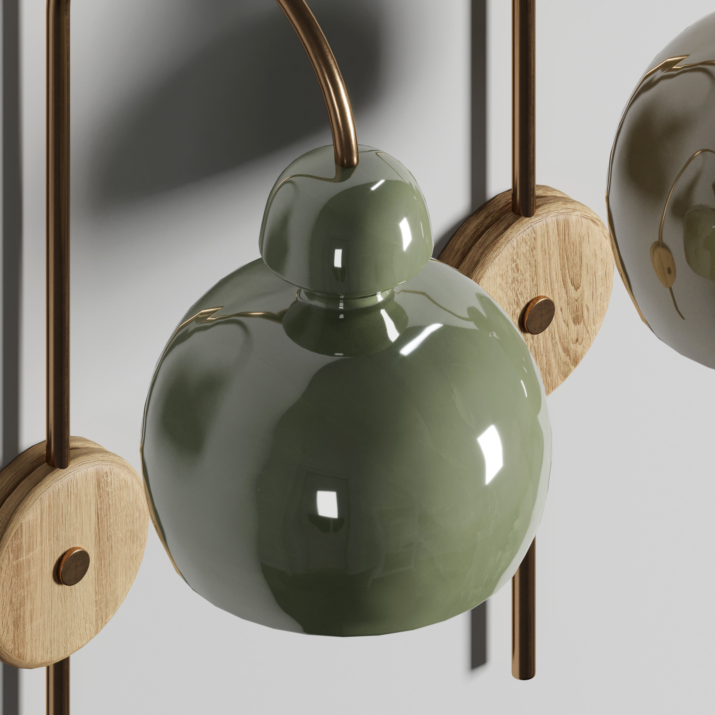 Mobo Ceramic Wall Lamps scene 01 Low-poly 3D model_2