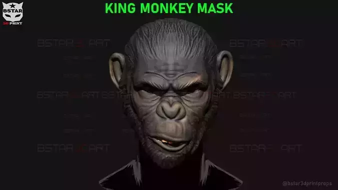 King Monkey Mask - Kingdom of The Planet of The Apes 3D print model