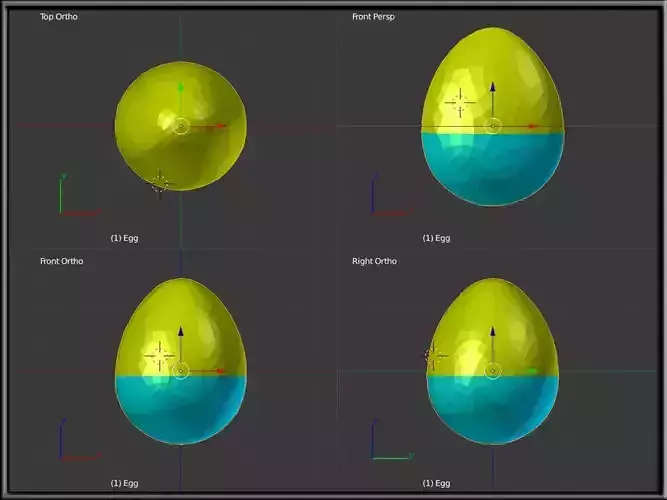 Metal Egg 12 Low-poly 3D model