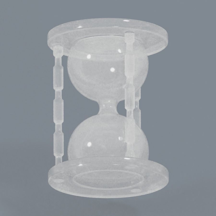 Crystal Hour Glass 3D model_1