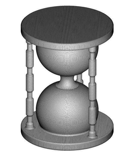 Crystal Hour Glass 3D model_3