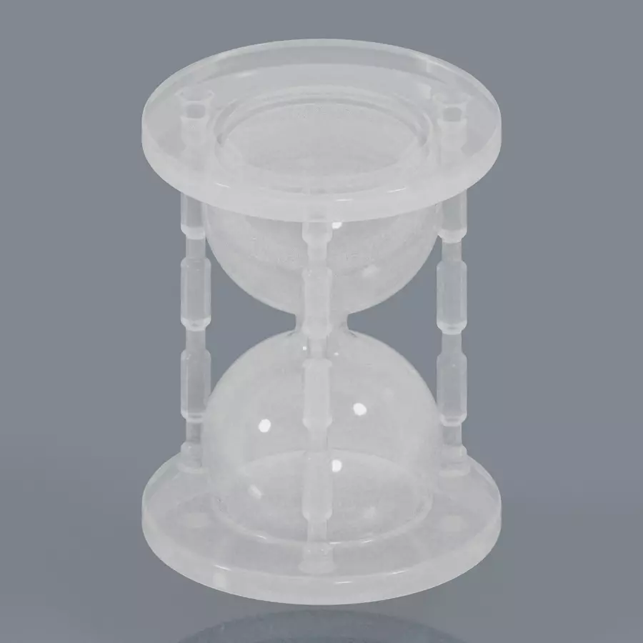 Crystal Hour Glass 3D model_0