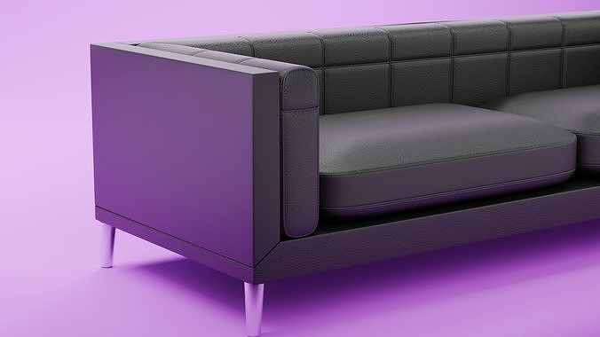 Leather sofa 3D model