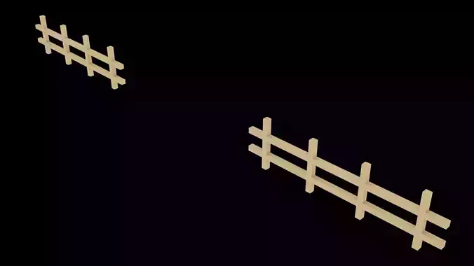 Low Poly Game Ready Fence