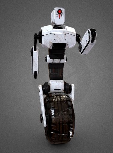 White Irobot 3D print model_5