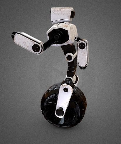 White Irobot 3D print model_3