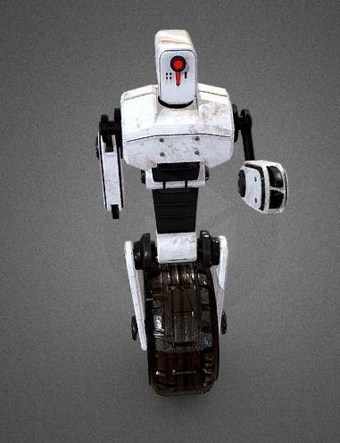 White Irobot 3D print model_2