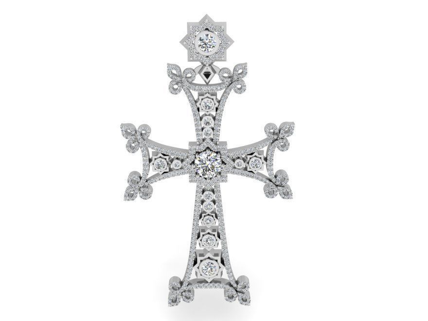 Cross Pendant 3759 3D print model_2